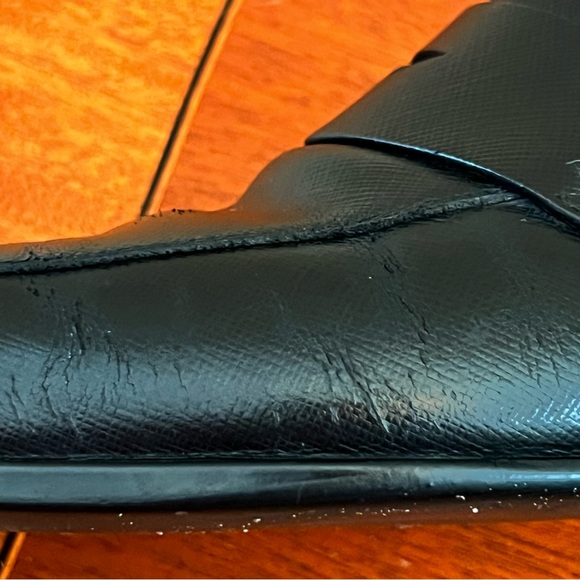 PRADA Black Saffiano Leather Loafers with Rubber Soles Size 9 (US10) - Picture 16 of 16